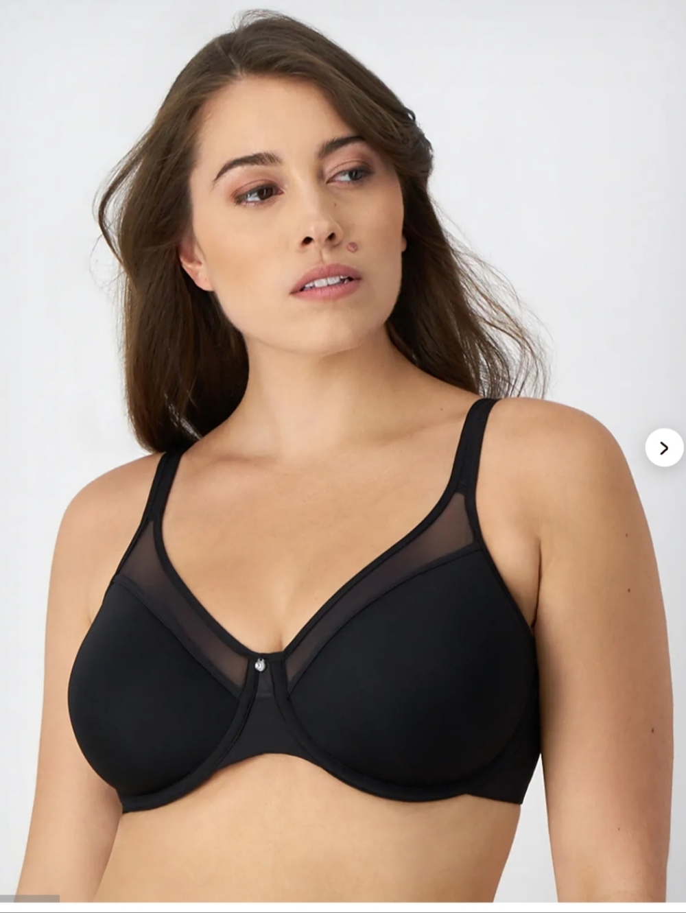 Bali One Smooth U Ultra Light Underwire Bra #3439 Size 38B Black Charcoal NWT